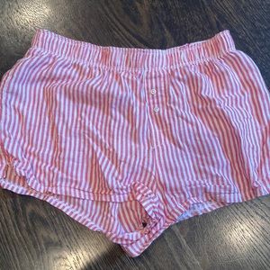 Target womens red striped Christmas shorts